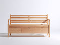 Banc de jardin - bois - 158 x 55 x 86 cm - bois clair - style classique