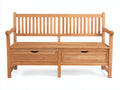 Banc de jardin - bois - 170 x 55 x 87 cm - bois clair - style classique
