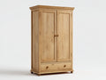 Armoire - bois massif - 114x52x143 cm - bois naturel - style classique