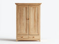Armoire - bois massif - 120x50x146 cm - bois naturel - style classique