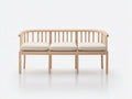 Banc de jardin - bois - textile - 170 x 58 x 82 cm - bois clair-blanc - style scandinave