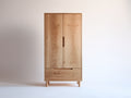 Armoire - bois massif - 93x41x128 cm - bois naturel - style moderne